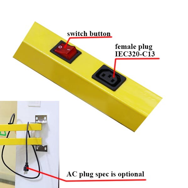 metal swing arms for loading dock light