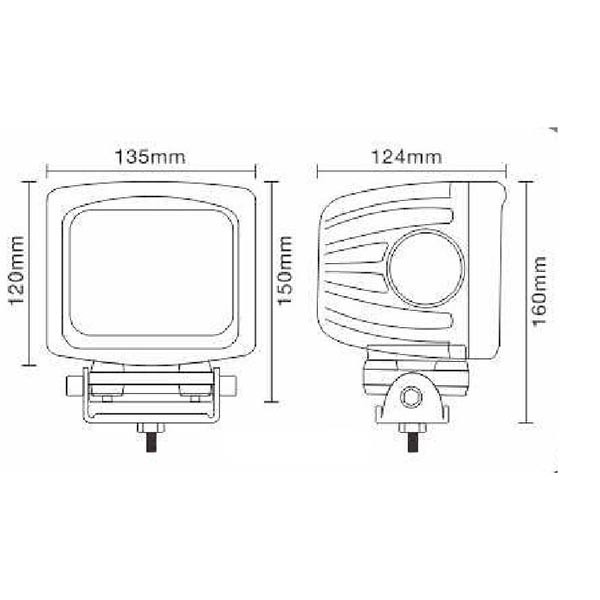 led driving light size