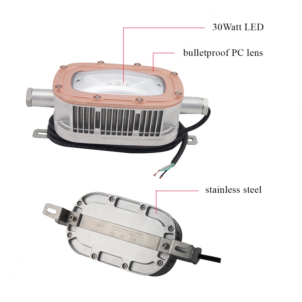 waterproof IP65 explosion proof safety led tunnel lights