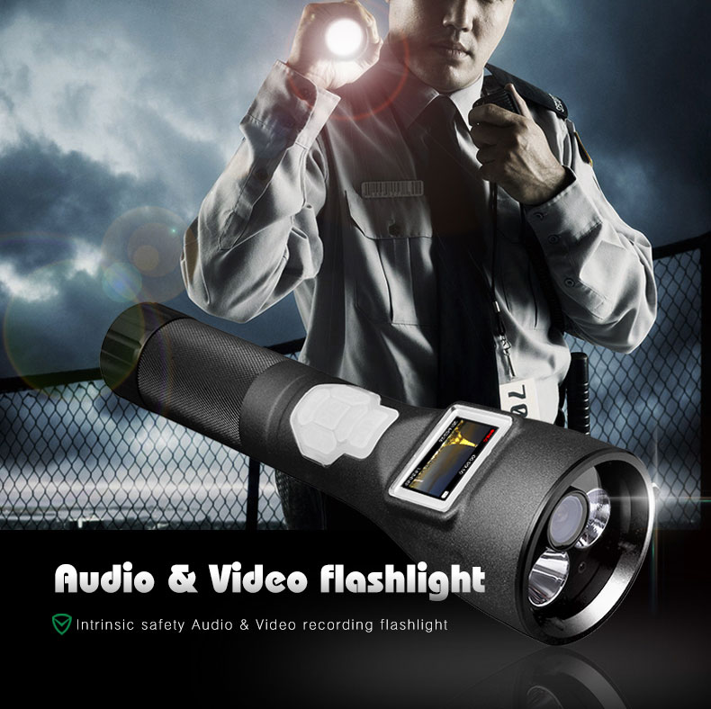 HD video camera led rechargeable police flashlight