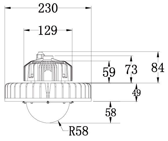 HL10B-100w long lifetime waterproof led high bay light
