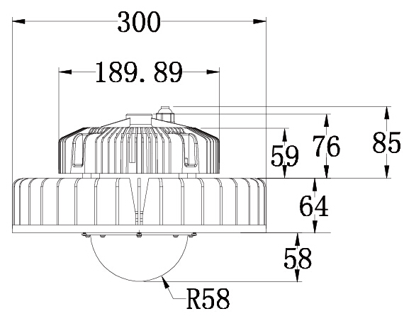HL10B-200w long lifetime water proof led high bay light