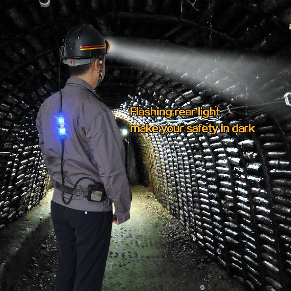 KL5LM 15000lux underground led mining cap lamp with safety rear light